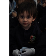 Festejos por el Día de la Bandera con los niños de Jardín